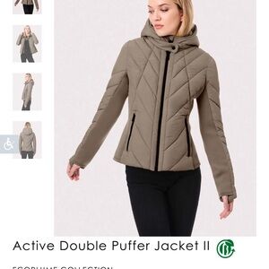 Active Double Puffer Jacket II - Taupe
